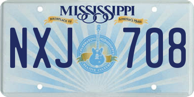 MS license plate NXJ708