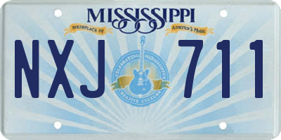 MS license plate NXJ711