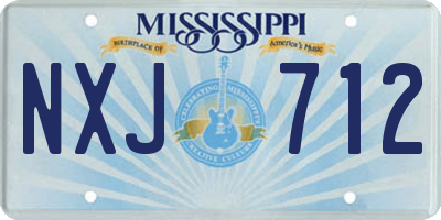 MS license plate NXJ712