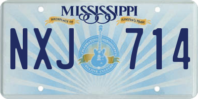 MS license plate NXJ714