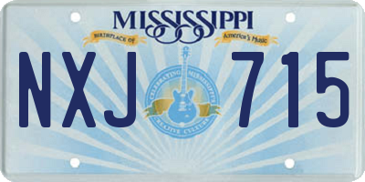 MS license plate NXJ715