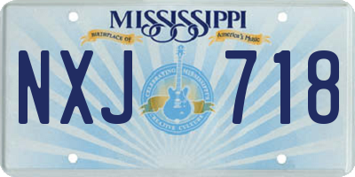 MS license plate NXJ718