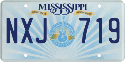 MS license plate NXJ719