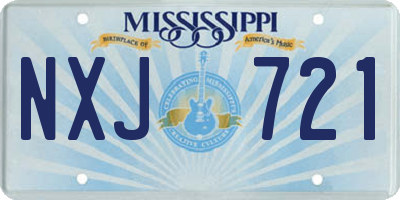 MS license plate NXJ721