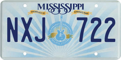 MS license plate NXJ722