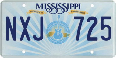 MS license plate NXJ725