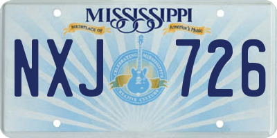 MS license plate NXJ726