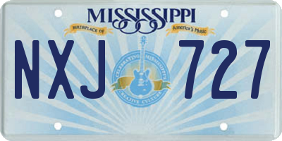 MS license plate NXJ727
