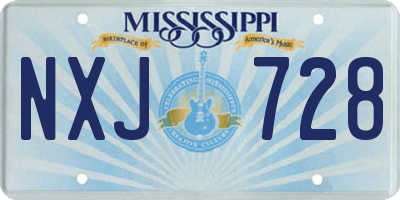MS license plate NXJ728