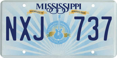 MS license plate NXJ737