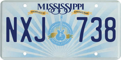 MS license plate NXJ738