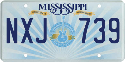 MS license plate NXJ739
