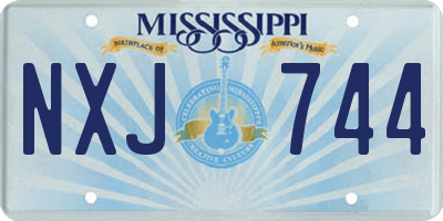MS license plate NXJ744