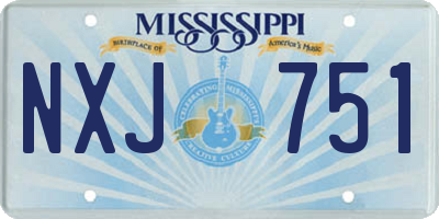 MS license plate NXJ751