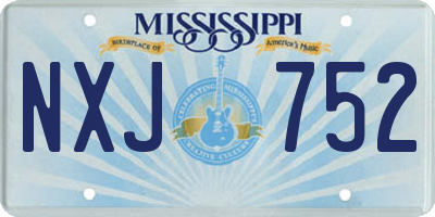 MS license plate NXJ752