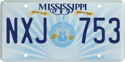 MS license plate NXJ753
