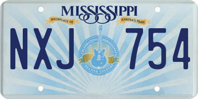 MS license plate NXJ754
