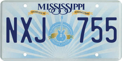 MS license plate NXJ755