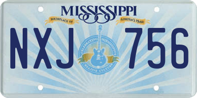 MS license plate NXJ756