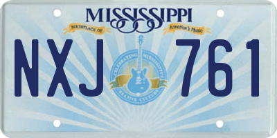 MS license plate NXJ761