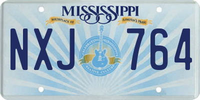 MS license plate NXJ764