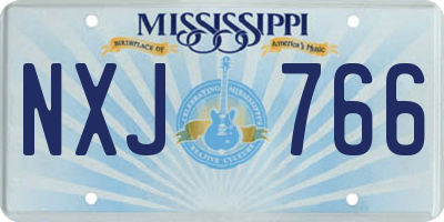 MS license plate NXJ766
