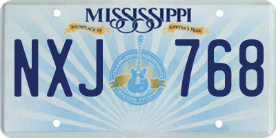 MS license plate NXJ768