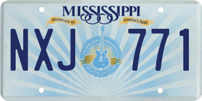 MS license plate NXJ771
