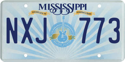 MS license plate NXJ773