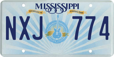 MS license plate NXJ774