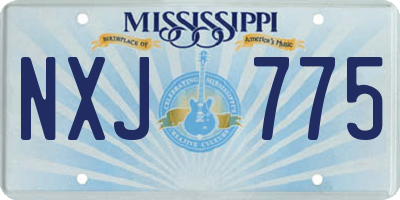 MS license plate NXJ775