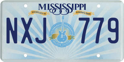 MS license plate NXJ779