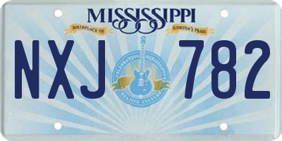 MS license plate NXJ782