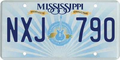 MS license plate NXJ790
