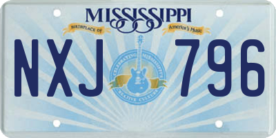 MS license plate NXJ796