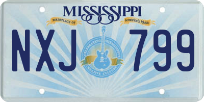MS license plate NXJ799