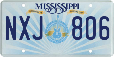 MS license plate NXJ806