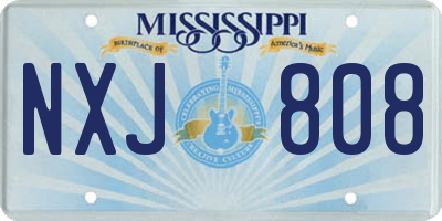MS license plate NXJ808