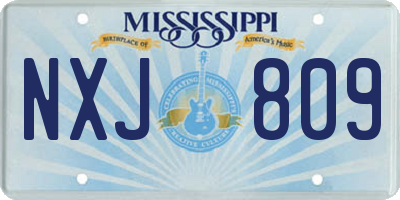 MS license plate NXJ809