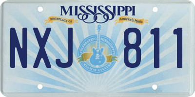 MS license plate NXJ811