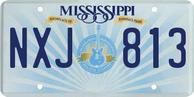 MS license plate NXJ813