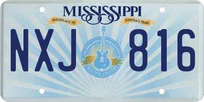 MS license plate NXJ816