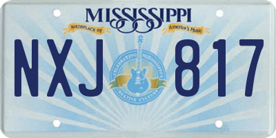 MS license plate NXJ817