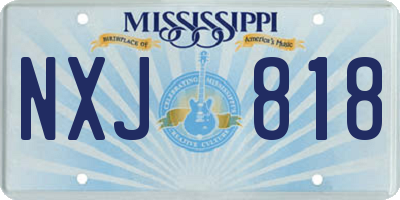 MS license plate NXJ818