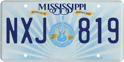 MS license plate NXJ819