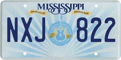 MS license plate NXJ822