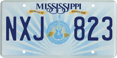 MS license plate NXJ823