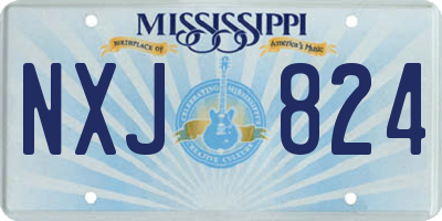 MS license plate NXJ824