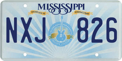 MS license plate NXJ826