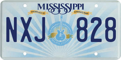 MS license plate NXJ828